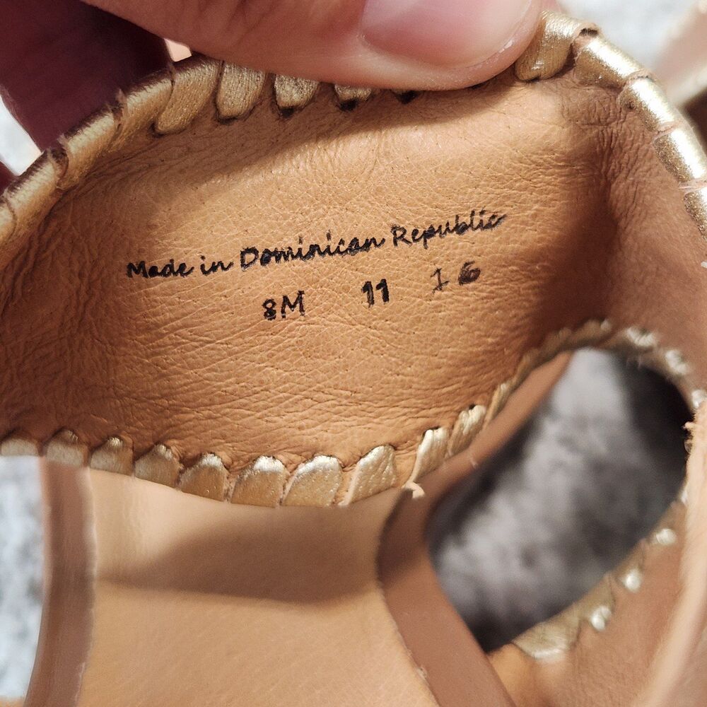 Jack Rogers Vanessa Stacked Platform Wedge Heel Sandal tan gold size 8 - Picture 2 of 12